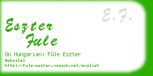 eszter fule business card