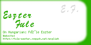 eszter fule business card